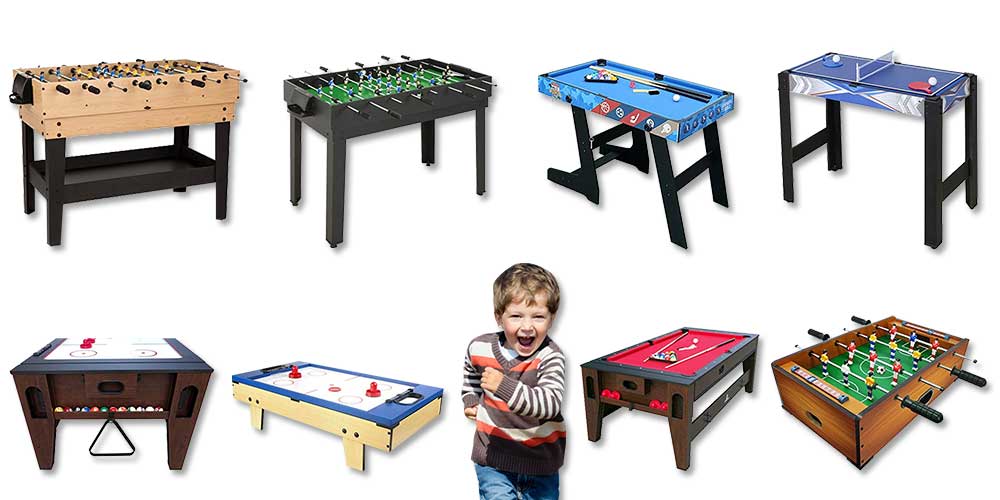 Table multi jeux, baby foot et billard pliable pour enfants